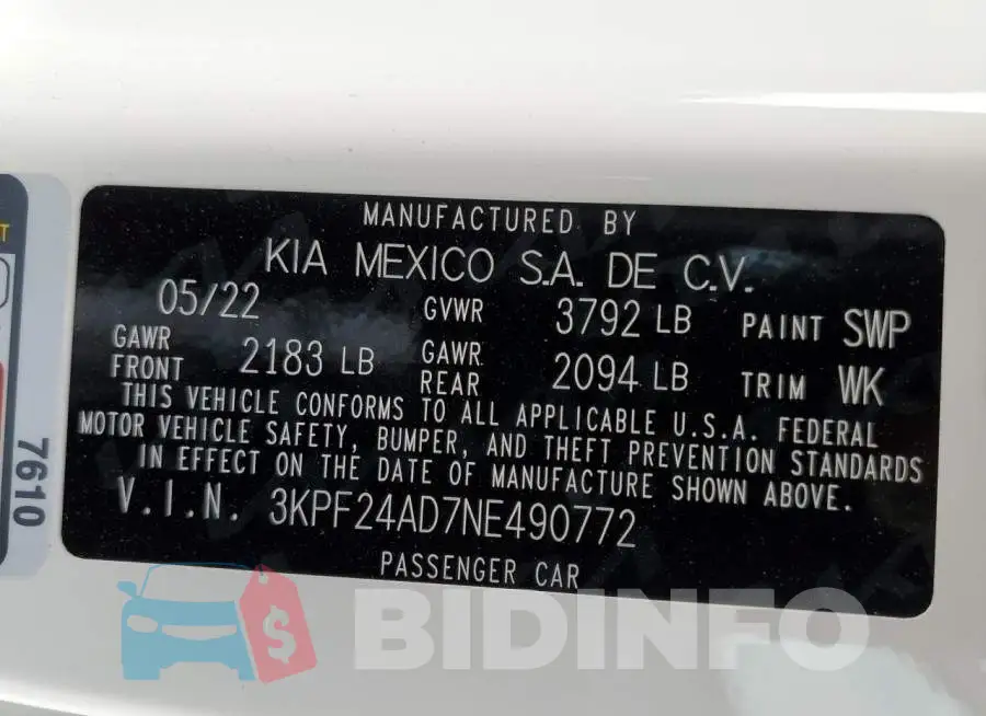 3KPF24AD7NE490772 Photo# 10