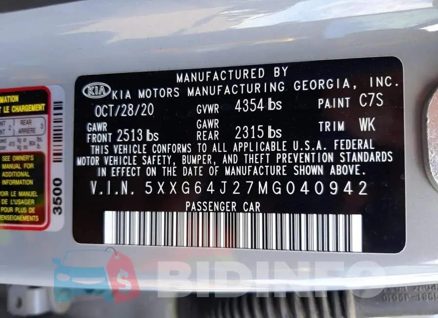 5XXG64J27MG040942 Photo# 10
