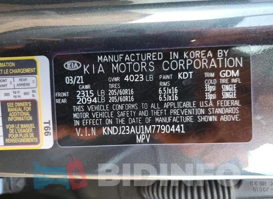 KNDJ23AU1M7790441 Photo# 10