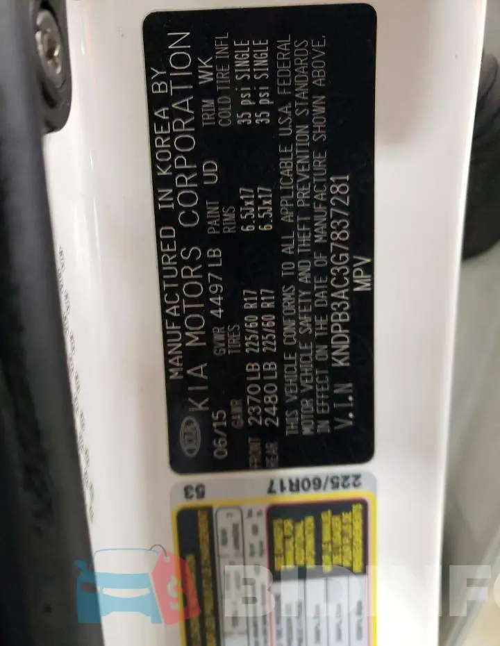 KNDPB3AC3G7837281 Photo# 10