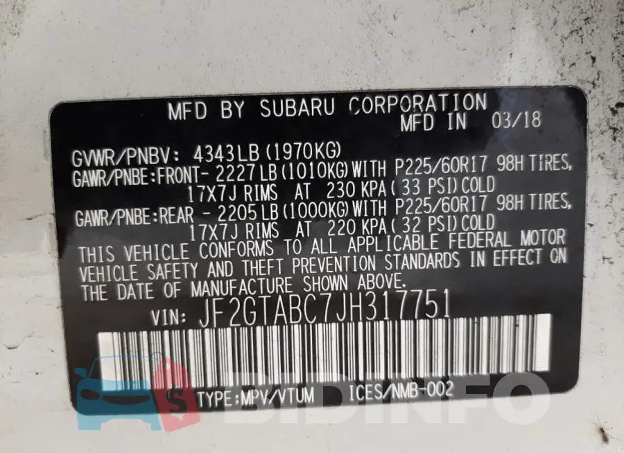 JF2GTABC7JH317751 Photo# 10