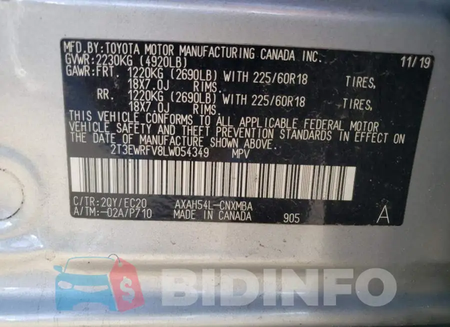 2T3EWRFV8LW054349 Photo# 10