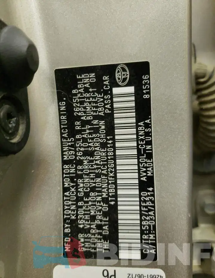 4T1BD1FK2GU180141 Photo# 10