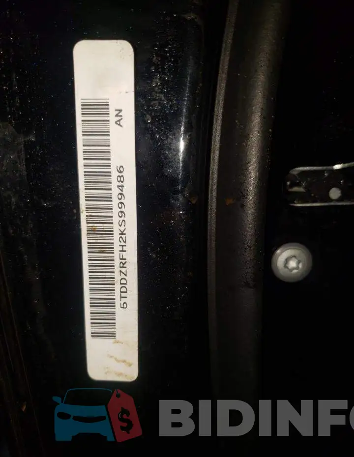 5TDDZRFH2KS999486 Photo# 10