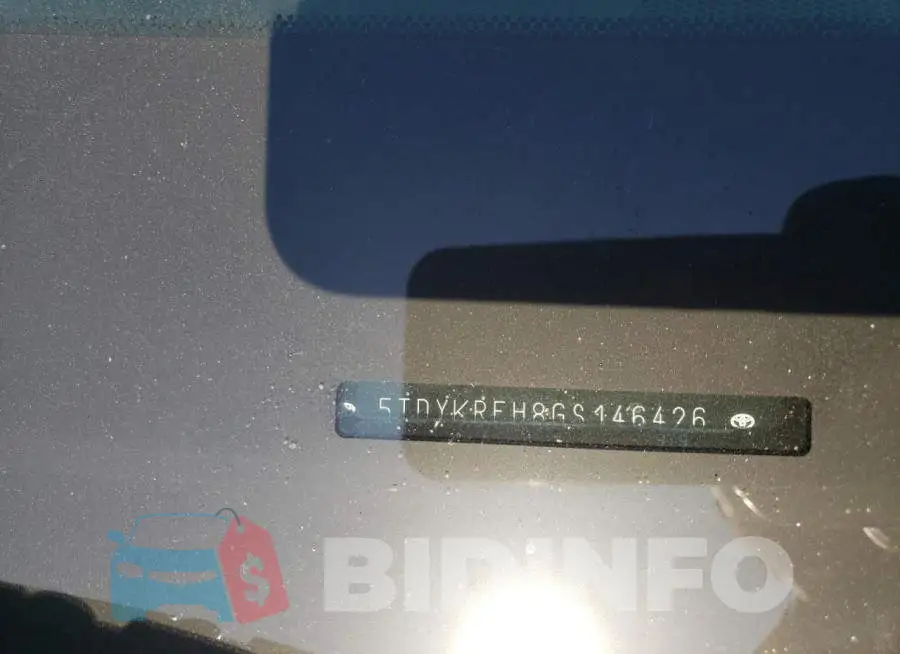5TDYKRFH8GS146426 Photo# 10