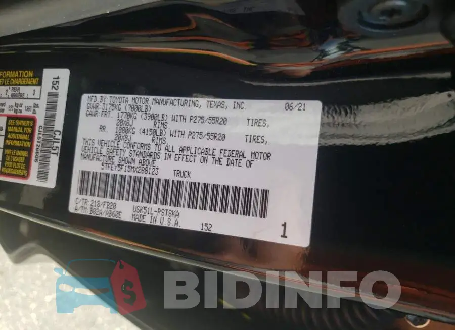 5TFEY5F15MX288123 Photo# 10