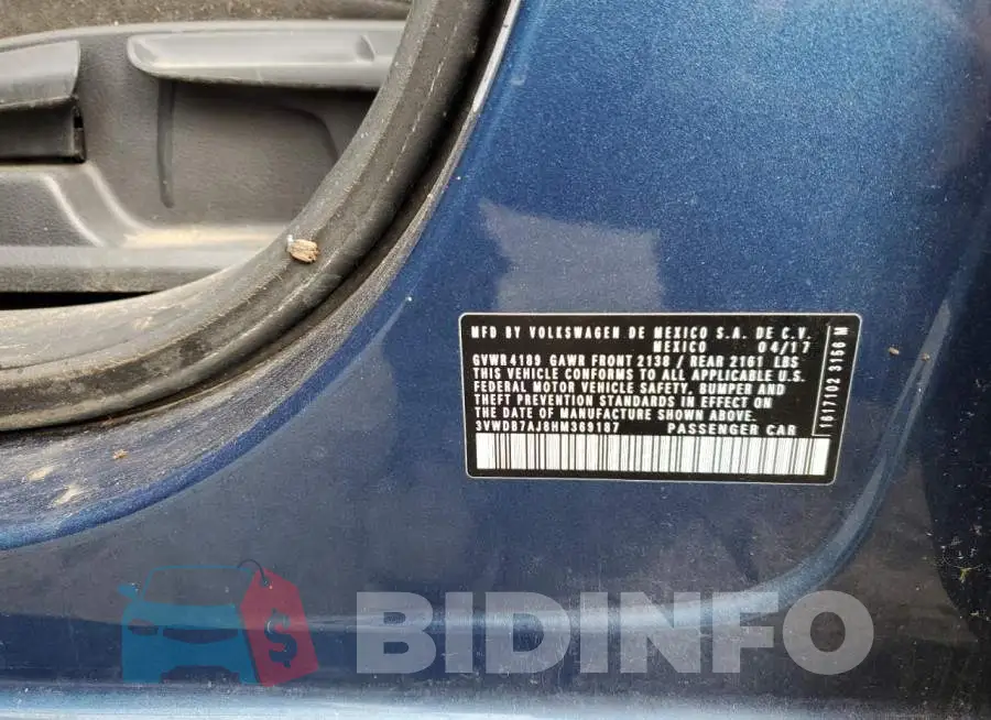 3VWDB7AJ8HM369187 Photo# 10