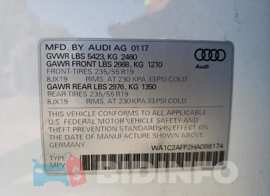 WA1C2AFP2HA098174 Photo# 10