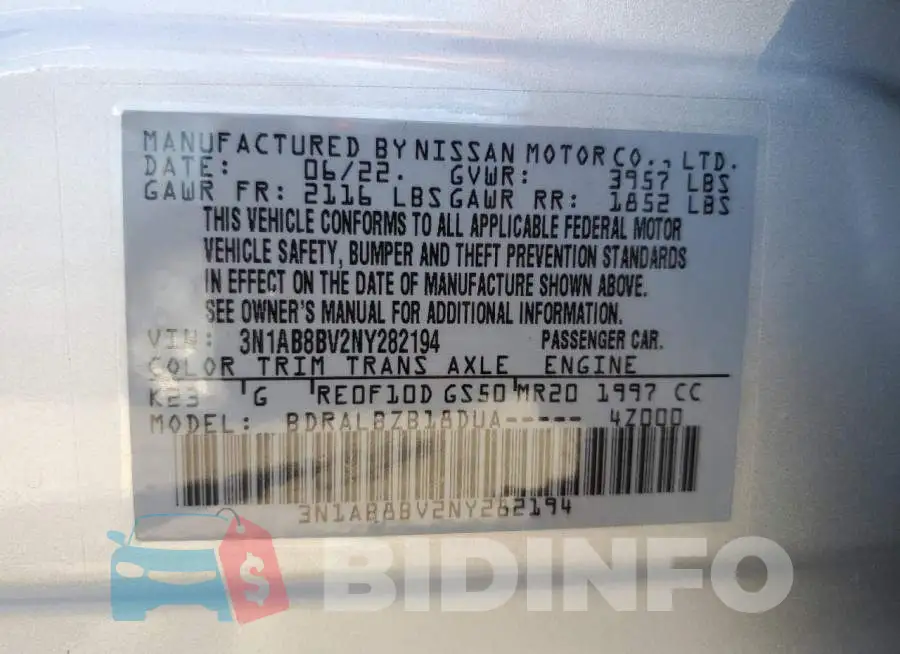 3N1AB8BV2NY282194 Photo# 10