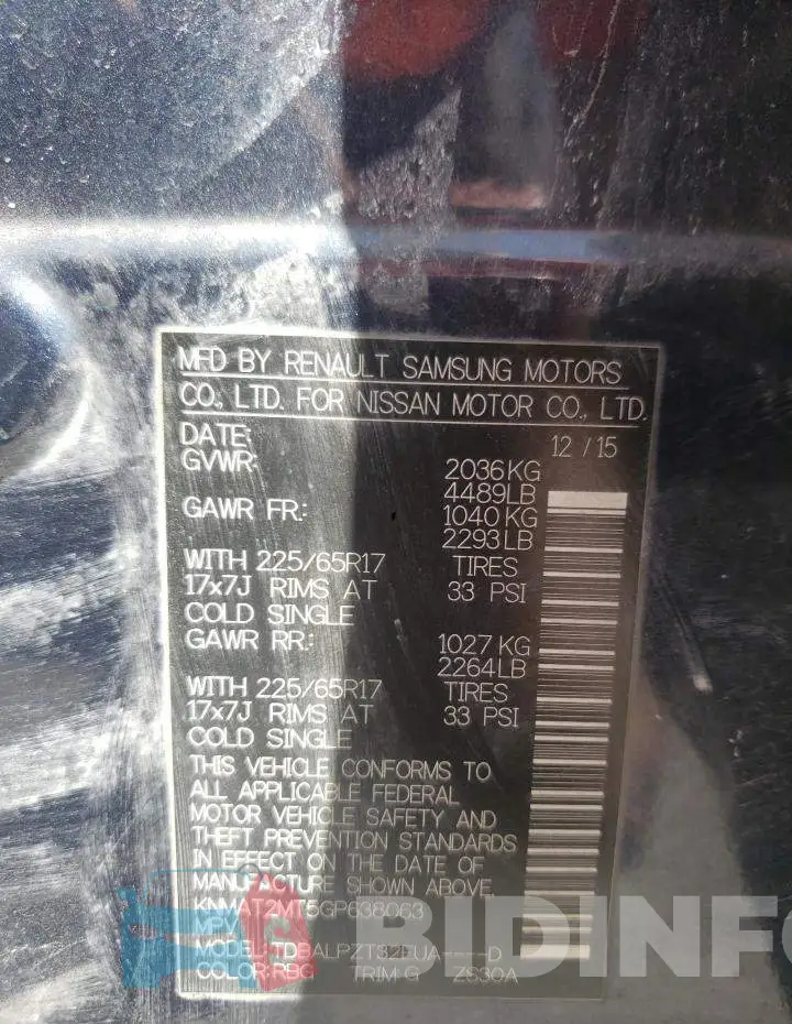 KNMAT2MT5GP638063 Photo# 10