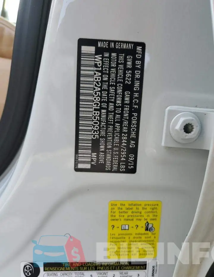 WP1AB2A58GLB50935 Photo# 10