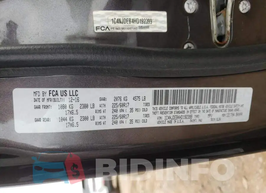 1C4NJDEB4HD192399 Photo# 10