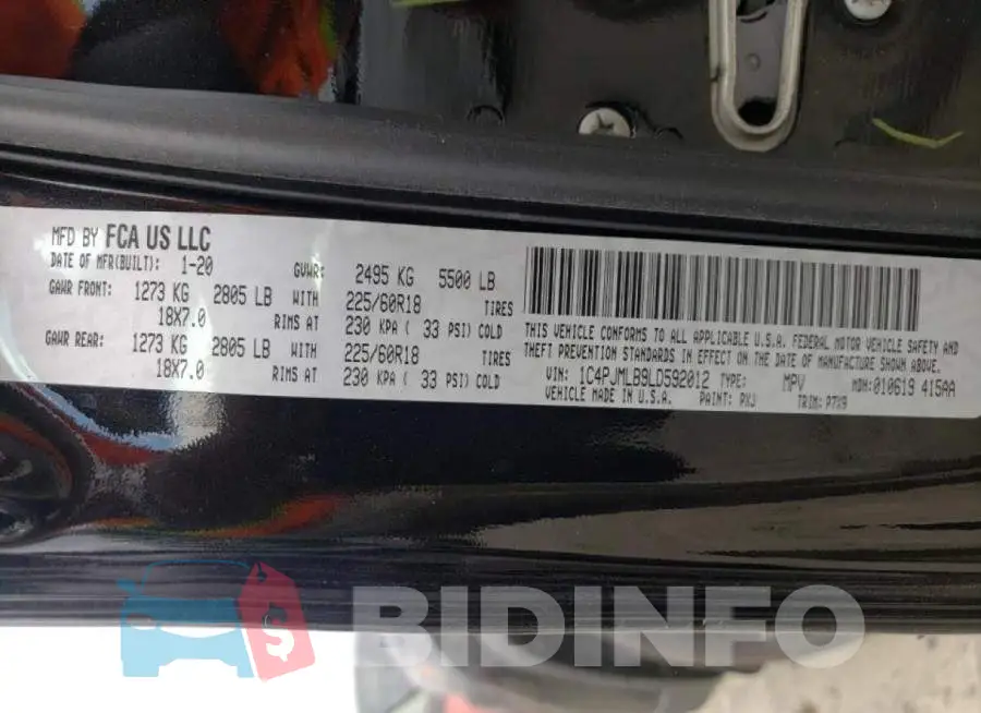 1C4PJMLB9LD592012 Photo# 10