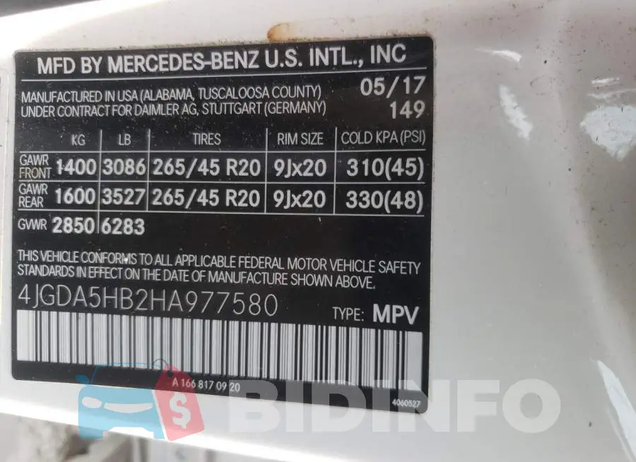4JGDA5HB2HA977580 Photo# 10