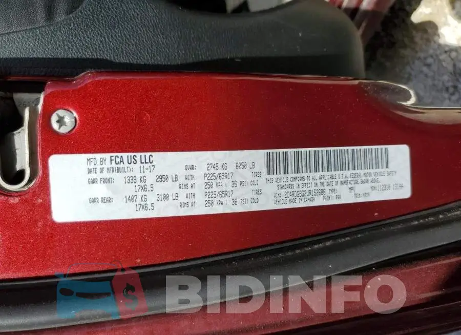 2C4RDGBG2JR152688 Photo# 10