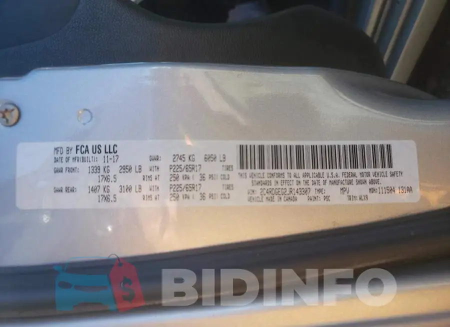 2C4RDGEG2JR143307 Photo# 10