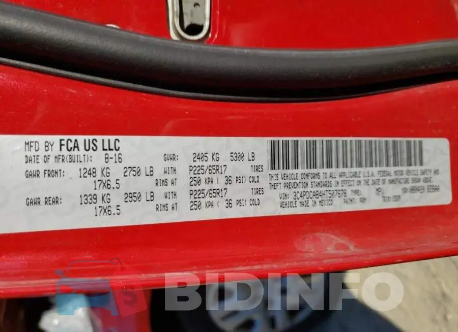 3C4PDCAB4HT507678 Photo# 10