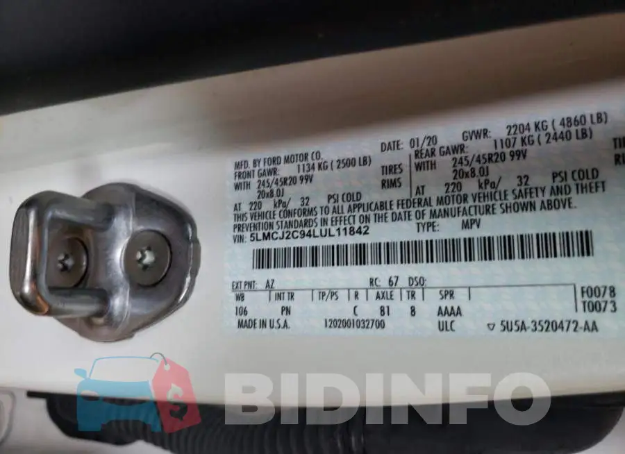 5LMCJ2C94LUL11842 Photo# 10