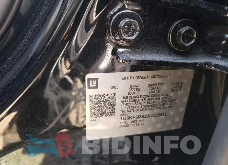 1G6KF5RS2JU159611 Photo# 10