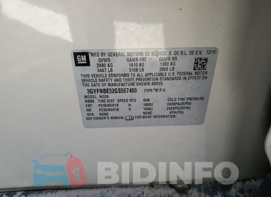 3GYFNBE32GS567480 Photo# 10