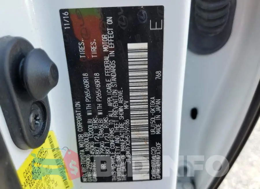 JTJBM7FX2H5159186 Photo# 10