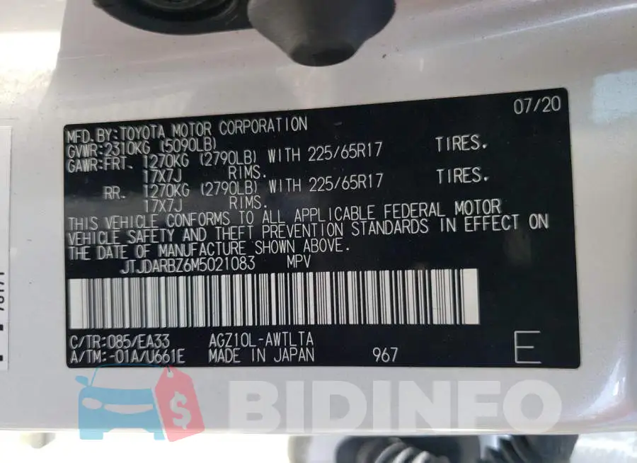 JTJDARBZ6M5021083 Photo# 10