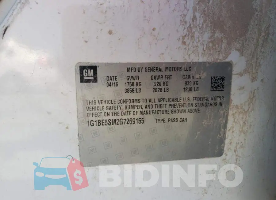 1G1BE5SM2G7269165 Photo# 10
