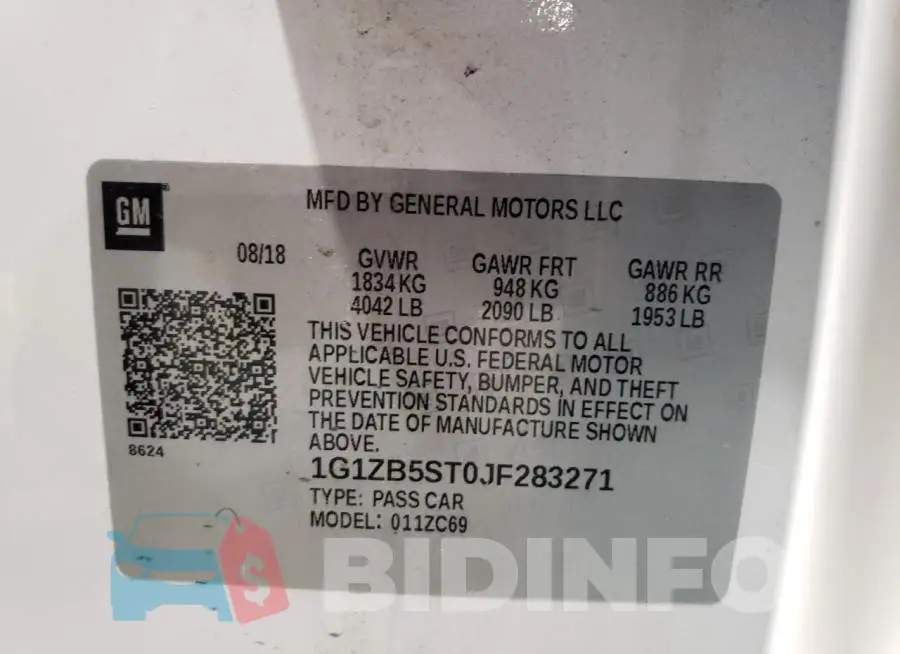 1G1ZB5ST0JF283271 Photo# 10