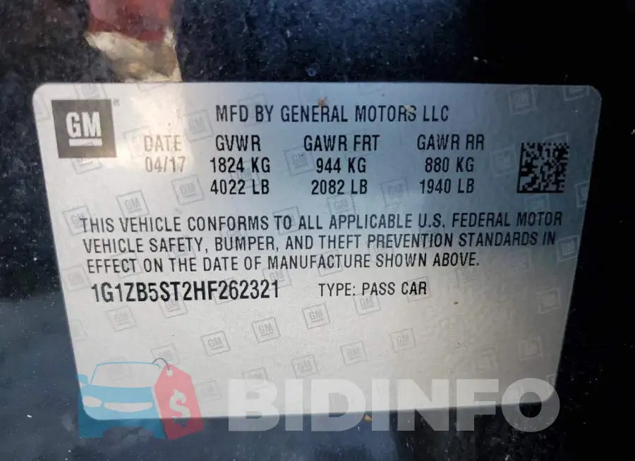 1G1ZB5ST2HF262321 Photo# 10