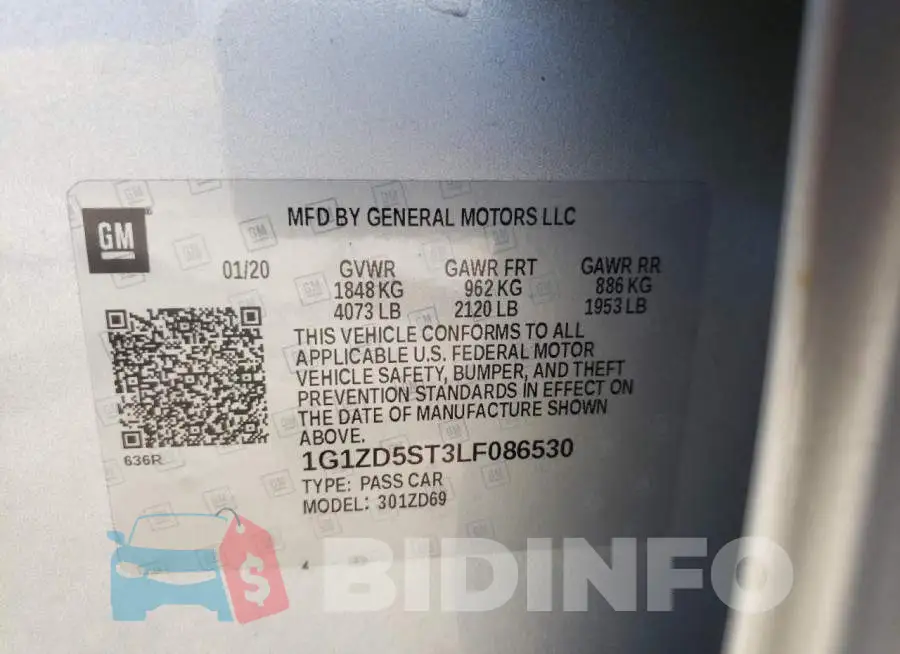 1G1ZD5ST3LF086530 Photo# 10