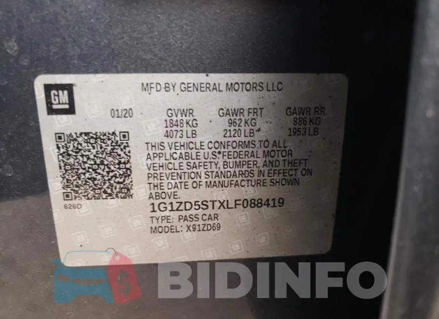 1G1ZD5STXLF088419 Photo# 10