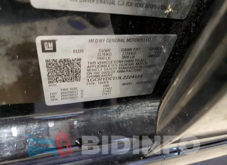 1GCRYDED3LZ224124 Photo# 10