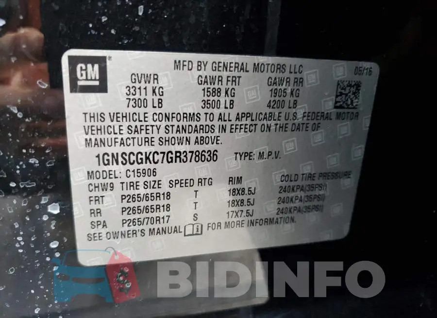 1GNSCGKC7GR378636 Photo# 10