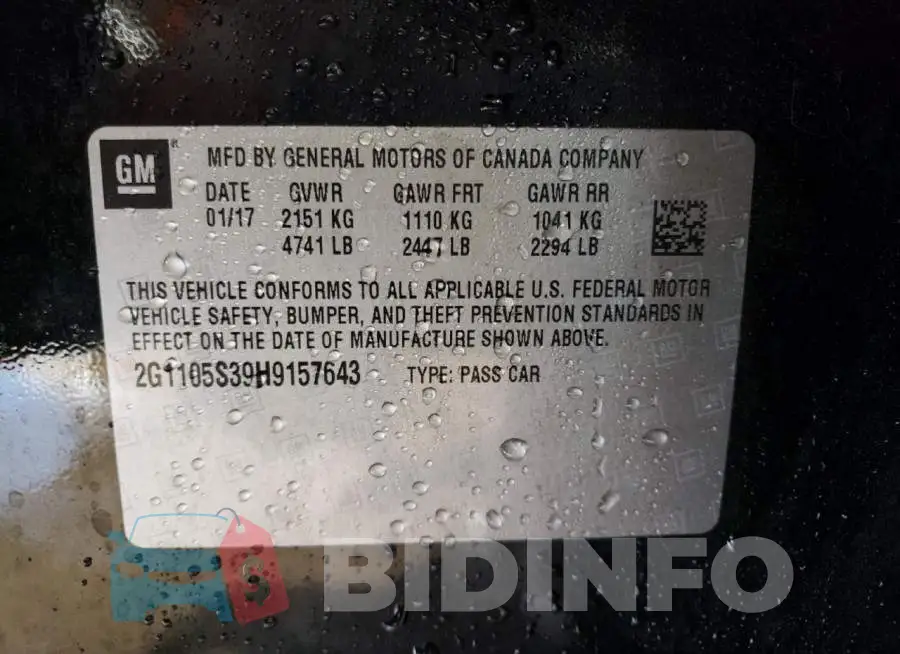 2G1105S39H9157643 Photo# 10