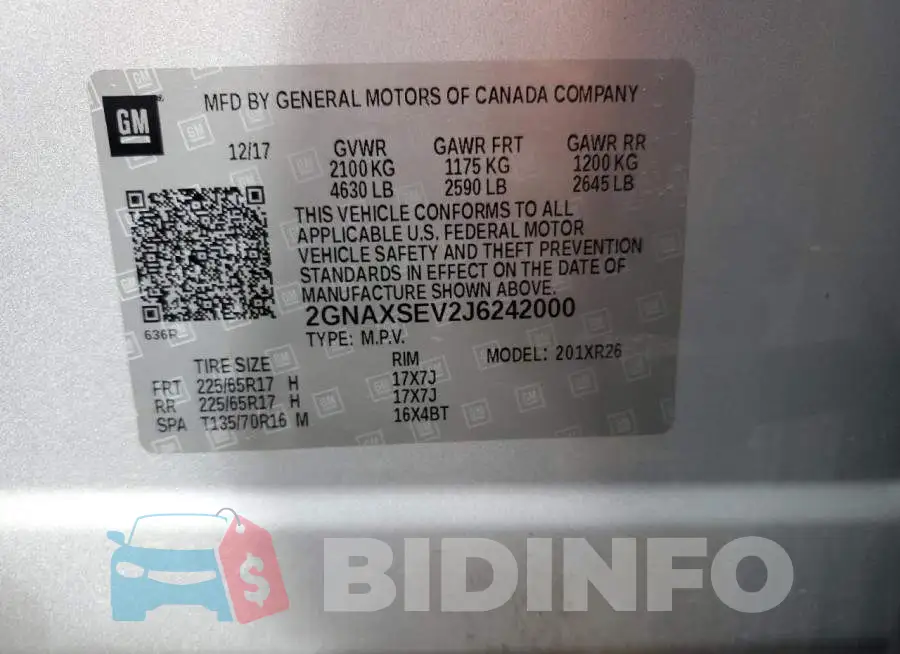 2GNAXSEV2J6242000 Photo# 10
