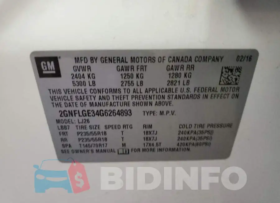 2GNFLGE34G6264893 Photo# 10