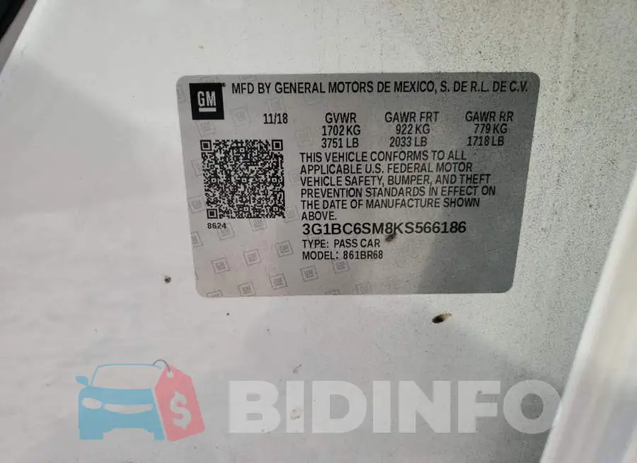 3G1BC6SM8KS566186 Photo# 10