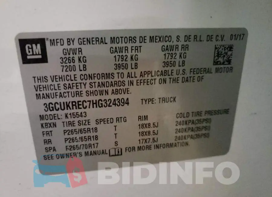 3GCUKREC7HG324394 Photo# 10