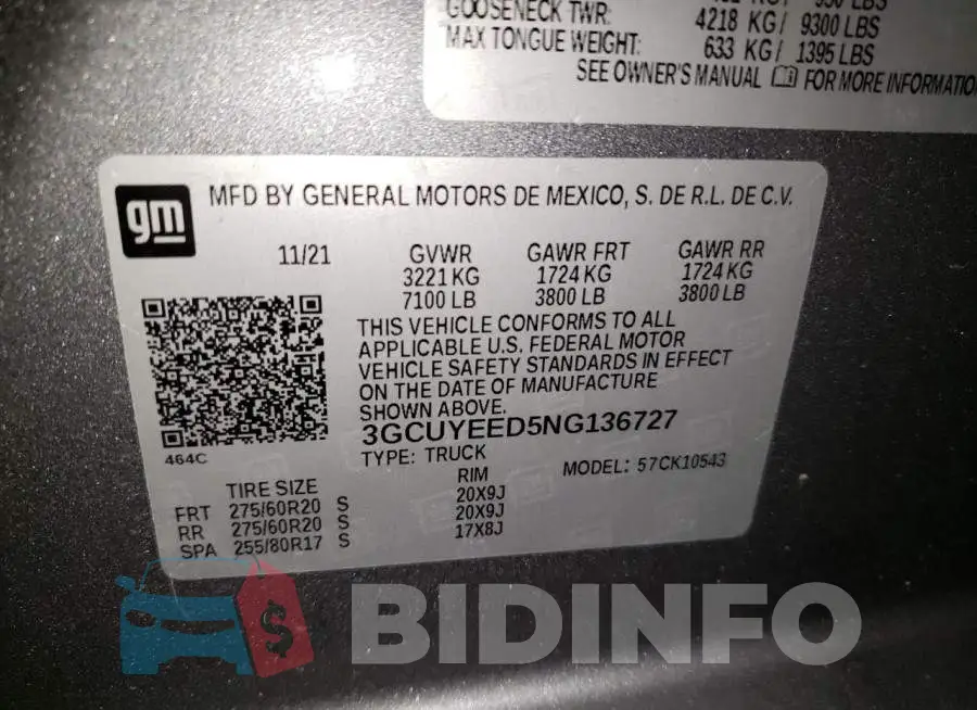 3GCUYEED5NG136727 Photo# 10