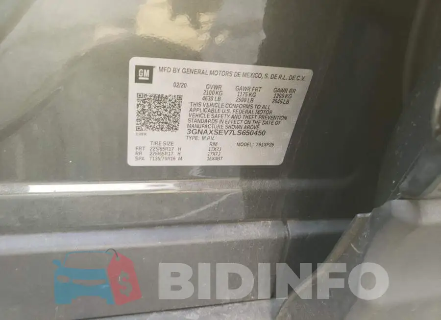 3GNAXSEV7LS650450 Photo# 10