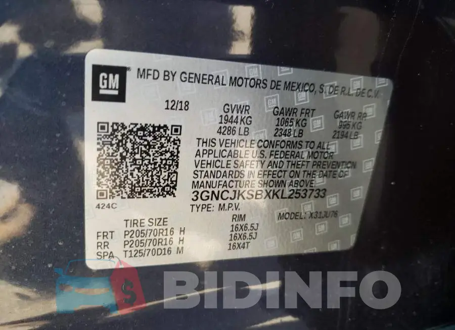3GNCJKSBXKL253733 Photo# 10