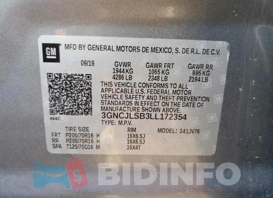 3GNCJLSB3LL172354 Photo# 10