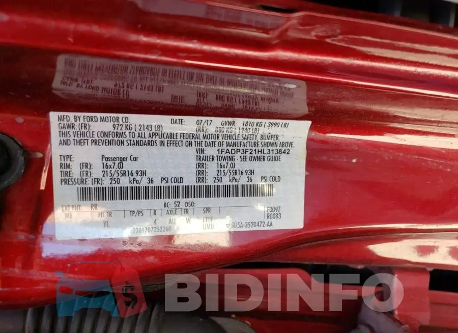 1FADP3F21HL313842 Photo# 13