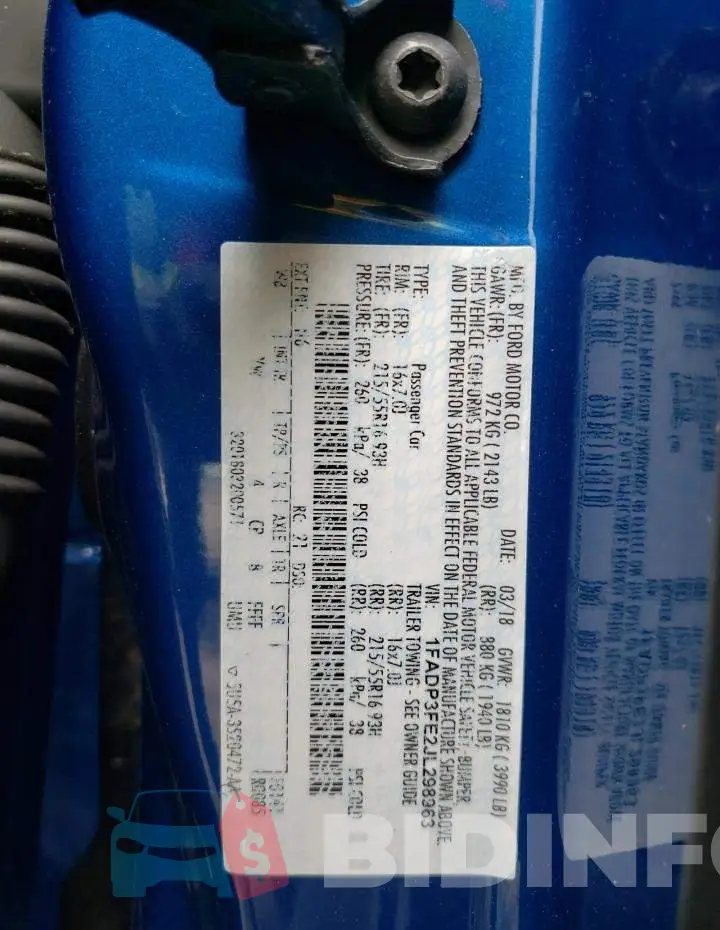 1FADP3FE2JL298963 Photo# 10