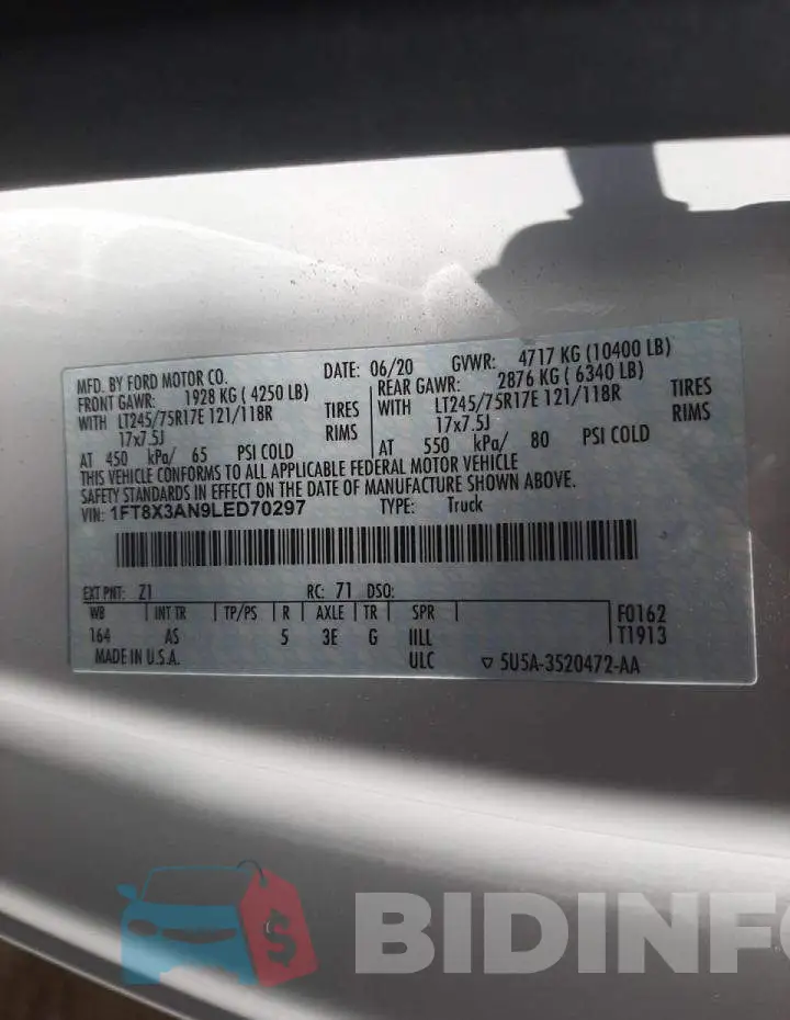 1FT8X3AN9LED70297 Photo# 10
