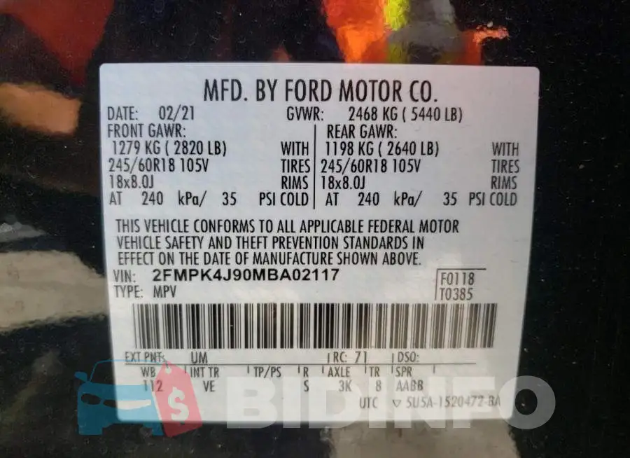 2FMPK4J90MBA02117 Photo# 10