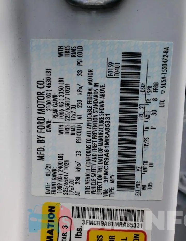 3FMCR9A61MRA85331 Photo# 10