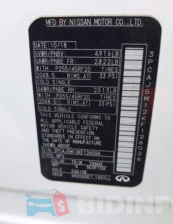 3PCAJ5M12KF126026 Photo# 10