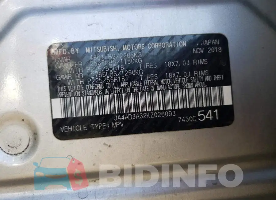 JA4AD3A32KZ026093 Photo# 10