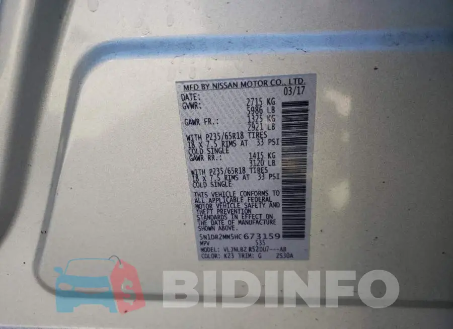 5N1DR2MM5HC673159 Photo# 10